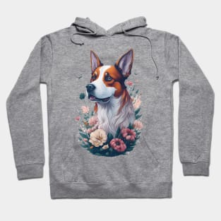 Dog with Flowers Hoodie